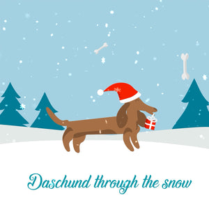 Daschund through the snow