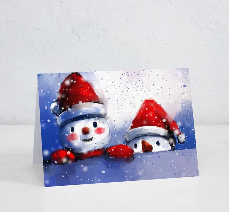 Boxed Assortment of 15 cards: North Pole Snowman (Designed by patient –  SickKids Shop