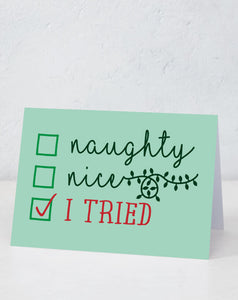 Dear Santa, I tried...