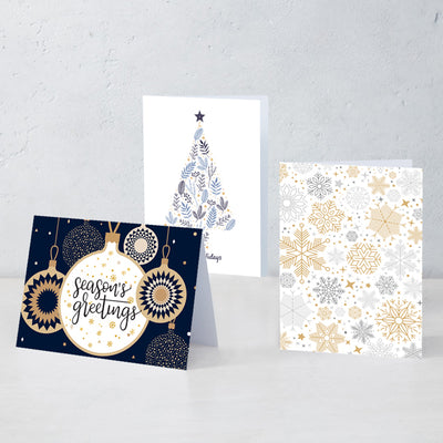 Boxed Assortment of 15 Cards: Season's Greetings Ornament Set