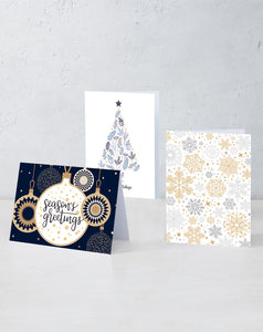 Boxed Assortment of 15 Cards: Season's Greetings Ornament Set