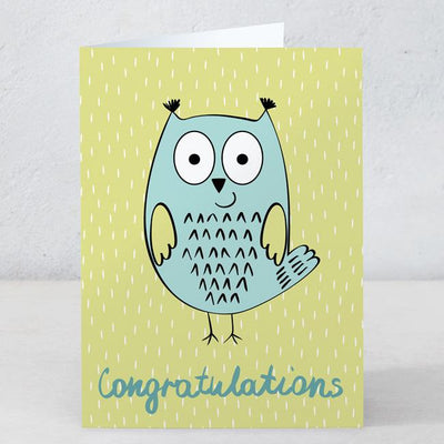 Congrats Owl - Blue
