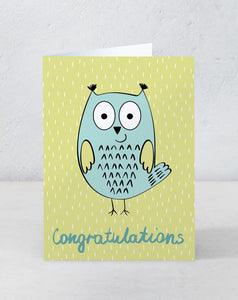 Congrats Owl - Blue