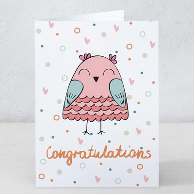 Congrats Owl - Pink