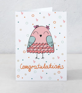 Congrats Owl - Pink