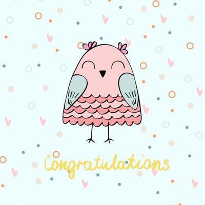 Congrats Owl - Pink