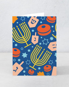 Hanukkah - Dreidels and Menorahs