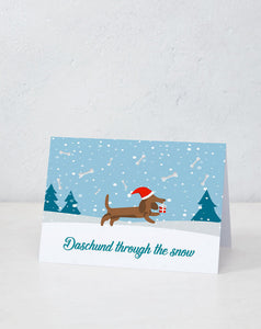 Daschund through the snow