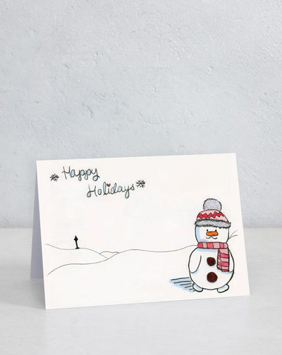 Boxed Assortment of 15 Cards: North Pole Snowman (By Patient Artist Ryley)
