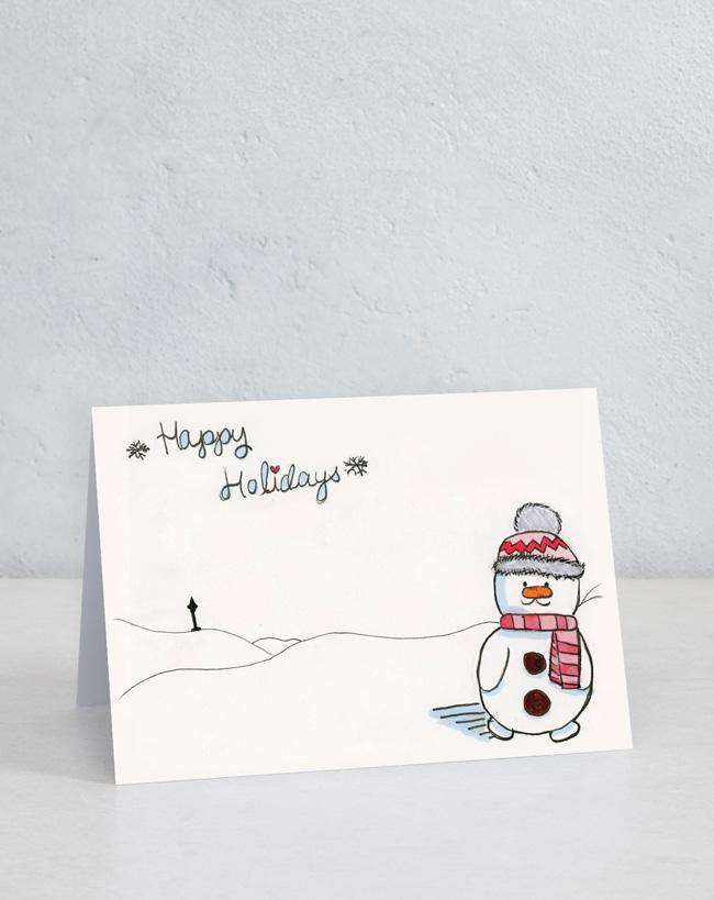 Boxed Assortment of 15 cards: North Pole Snowman (Designed by patient Ryley)