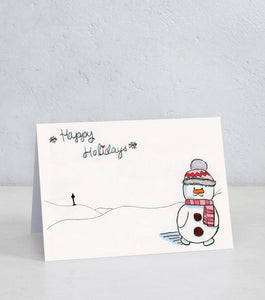 Boxed Assortment of 15 cards: North Pole Snowman (Designed by patient Ryley)