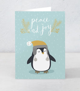 Boxed Assortment of 15 cards: Peace and Joy Penguin