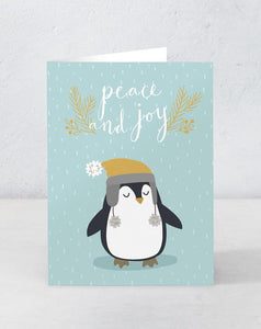 Boxed Assortment of 15 cards: Peace and Joy Penguin