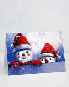 Boxed Assortment of 15 cards: Two Snowmen