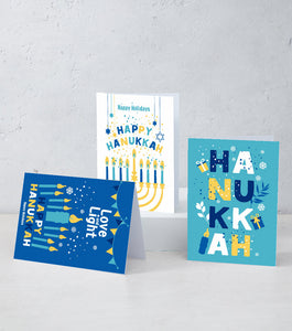 Boxed Assortment of 15 cards: Happy Hanukkah