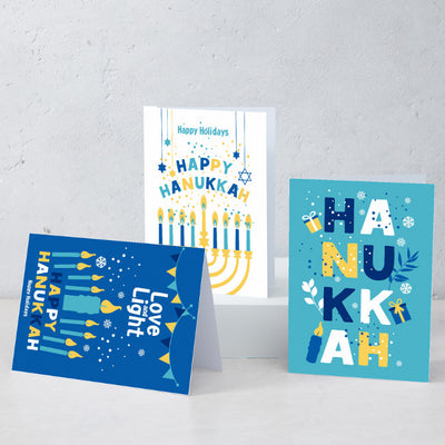 Boxed Assortment of 15 Cards: Happy Hanukkah
