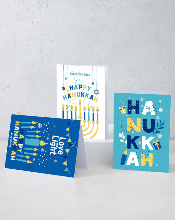 Boxed Assortment of 15 Cards: Happy Hanukkah